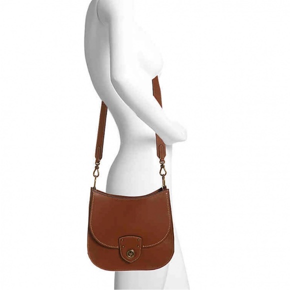 Equestrian Shoulder Bag/ Crossbody Black Pebbled Leather by Lauren Ralph Lauren - Picture 10 of 10